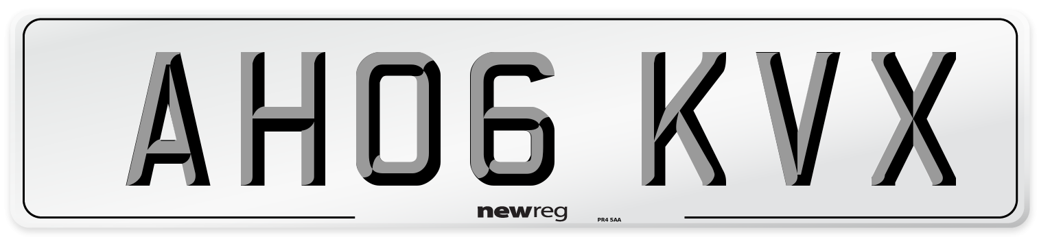 AH06 KVX Number Plate from New Reg